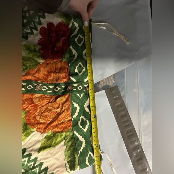 NWT FARM RIO FOR ANTHROPOLOGIE SIZE L midi skirt floral trapeze with pockets - Picture 11 of 12